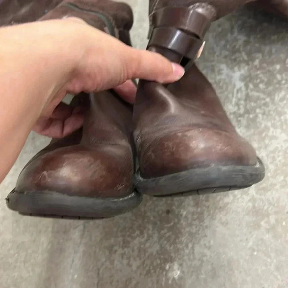 Locale suede leather brown riding boots - Picture 5 of 8